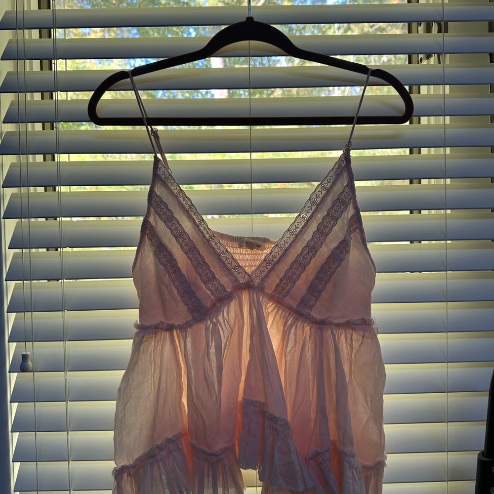Delicate Pink Lace Chemise